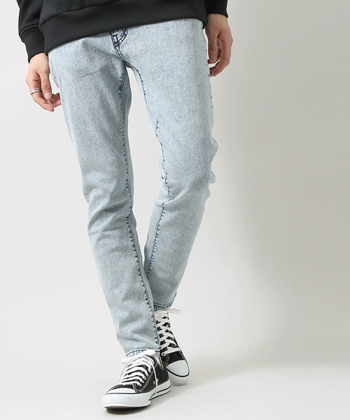 WEGO(ウィゴー)の「WEGO/ストレッチデニムスキニーパンツ(デニムパンツ・メンズ・ダークインディゴブルー/ライトインディゴブルー/ブラック/ブルー系その他・SMALL/LARGE/X-LARGE/MEDIUM)」の4枚目の写真