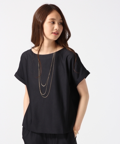 GLOBAL WORK（グローバルワーク）の「【吸水速乾】ビーチパジャマプルオーバー半袖/739761（Tシャツ/カットソー・レディース・ブラウン/ネイビー・LARGE/MEDIUM）」の2枚目の写真