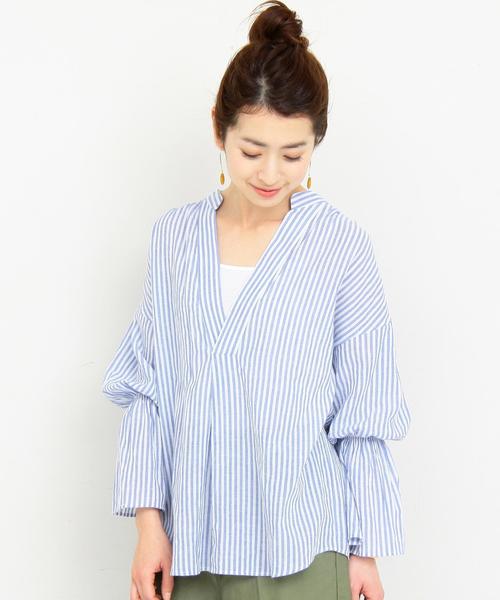 BEAUTY&YOUTH UNITED ARROWS（ビューティーアンドユースユナイテッドアローズ）の「【WEB限定】by ※ドライブレンドスキッパーブラウス -手洗い可能-速乾- ◆（シャツ/ブラウス・レディース・ホワイト/ネイビー/その他1・FREE）」の8枚目の写真