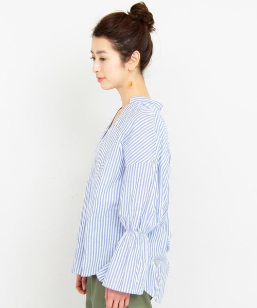 BEAUTY&YOUTH UNITED ARROWS（ビューティーアンドユースユナイテッドアローズ）の「【WEB限定】by ※ドライブレンドスキッパーブラウス -手洗い可能-速乾- ◆（シャツ/ブラウス・レディース・ホワイト/ネイビー/その他1・FREE）」の9枚目の写真