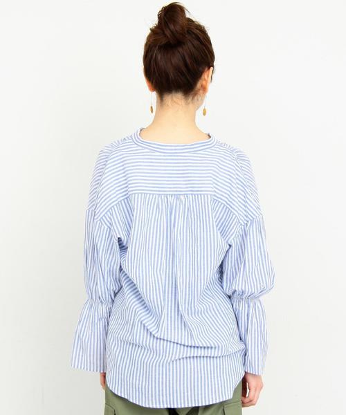 BEAUTY&YOUTH UNITED ARROWS（ビューティーアンドユースユナイテッドアローズ）の「【WEB限定】by ※ドライブレンドスキッパーブラウス -手洗い可能-速乾- ◆（シャツ/ブラウス・レディース・ホワイト/ネイビー/その他1・FREE）」の10枚目の写真