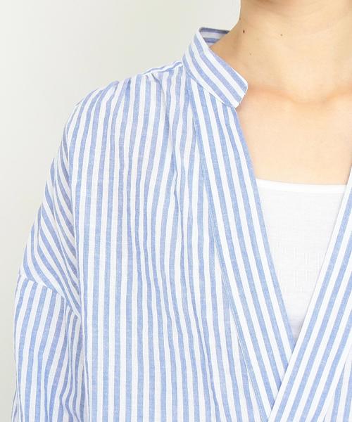 BEAUTY&YOUTH UNITED ARROWS（ビューティーアンドユースユナイテッドアローズ）の「【WEB限定】by ※ドライブレンドスキッパーブラウス -手洗い可能-速乾- ◆（シャツ/ブラウス・レディース・ホワイト/ネイビー/その他1・FREE）」の11枚目の写真