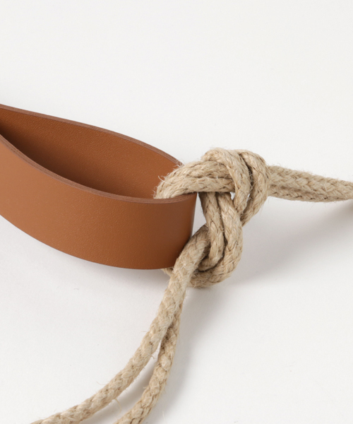 N.（N. Natural Beauty Basic）（エヌエヌナチュラルビューティーベーシック）の「ロープポイントベルト（ベルト・レディース・ベージュ・FREE）」の2枚目の写真