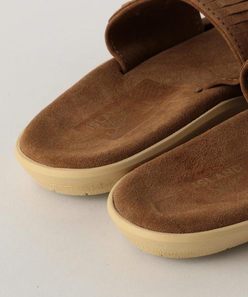29cm  slipperスエード レザー フリンジサンダルスリッパ ISLAND SLIPPER（アイランドスリッパ）の「【別注】＜ISLAND