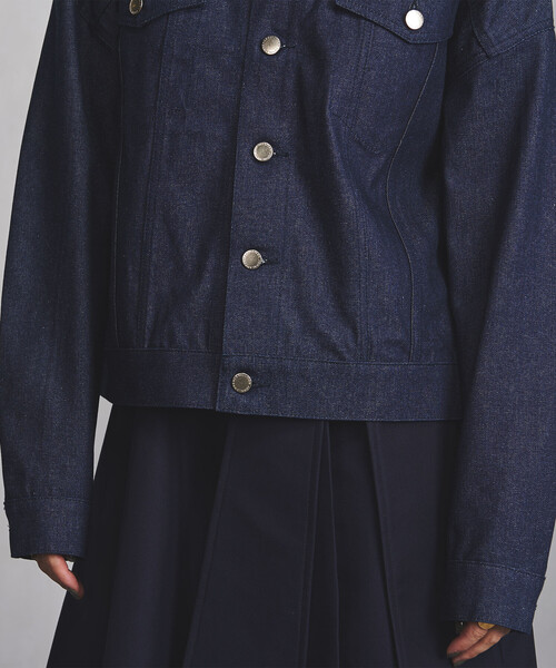 UNITED ARROWS（ユナイテッドアローズ）の「＜JOHN LAWRENCE SULLIVAN（ジョン ローレンスサリバン）＞OVER DENIM ジャケット（デニムジャケット・レディース・ブラック/ロイヤルブルー/ホワイト・FREE）」の10枚目の写真