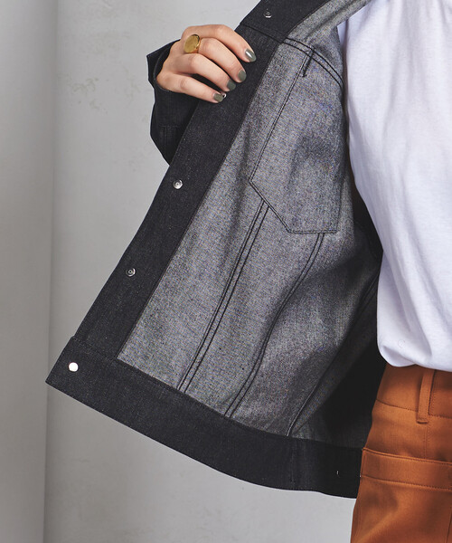 UNITED ARROWS（ユナイテッドアローズ）の「＜JOHN LAWRENCE SULLIVAN（ジョン ローレンスサリバン）＞OVER DENIM ジャケット（デニムジャケット・レディース・ブラック/ロイヤルブルー/ホワイト・FREE）」の6枚目の写真