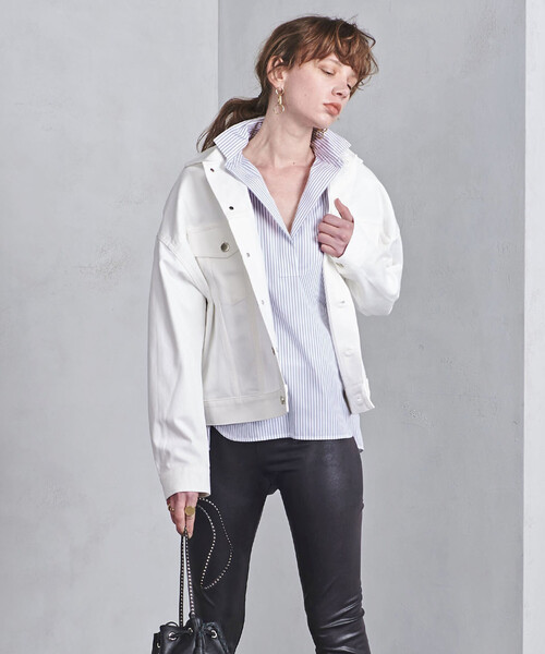 UNITED ARROWS（ユナイテッドアローズ）の「＜JOHN LAWRENCE SULLIVAN（ジョン ローレンスサリバン）＞OVER DENIM ジャケット（デニムジャケット・レディース・ブラック/ロイヤルブルー/ホワイト・FREE）」の18枚目の写真