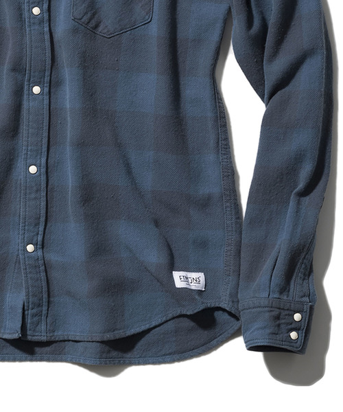 FACTOTUM（ファクトタム）の「【FACTOTUM JEANS】インディゴブロックチェックウエスタンシャツ（シャツ/ブラウス・メンズ・ネイビー/ブルー・48/44/46）」の6枚目の写真
