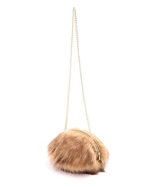 FREE'S MART（フリーズマート）の「ラウンドフェイクファーバッグ（ショルダーバッグ・レディース・ベージュ/グレー/ホワイト・ﾌﾘ-）」の13枚目の写真