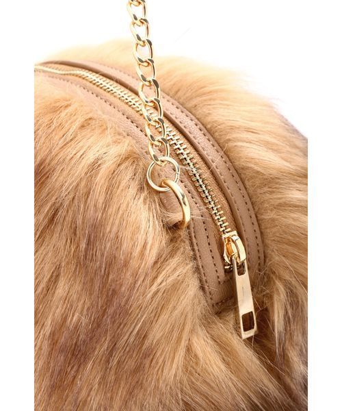 FREE'S MART（フリーズマート）の「ラウンドフェイクファーバッグ（ショルダーバッグ・レディース・ベージュ/グレー/ホワイト・ﾌﾘ-）」の14枚目の写真