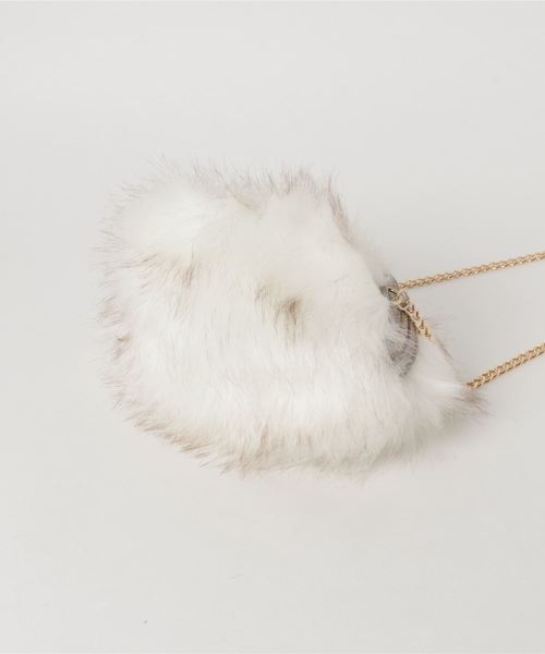 FREE'S MART（フリーズマート）の「ラウンドフェイクファーバッグ（ショルダーバッグ・レディース・ベージュ/グレー/ホワイト・ﾌﾘ-）」の22枚目の写真