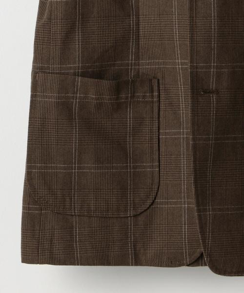 coen（コーエン）の「【セットアップ企画】グレンチェックテーラードジャケット※パンツ別売り（テーラードジャケット・メンズ・ダークグレー/ブラウン・LARGE/MEDIUM/X-LARGE/SMALL）」の6枚目の写真