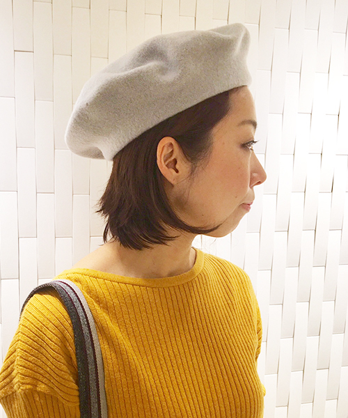 RIVE DROITE（リヴドロワ）の「ウール100ベレー帽（ハンチング/ベレー帽・レディース・グレー/パープル/マスタード/ブラック・FREE）」の3枚目の写真