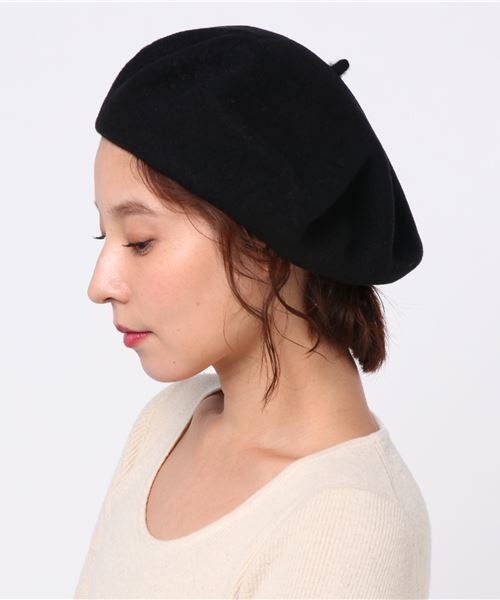 RIVE DROITE（リヴドロワ）の「ウール100ベレー帽（ハンチング/ベレー帽・レディース・グレー/パープル/マスタード/ブラック・FREE）」の8枚目の写真