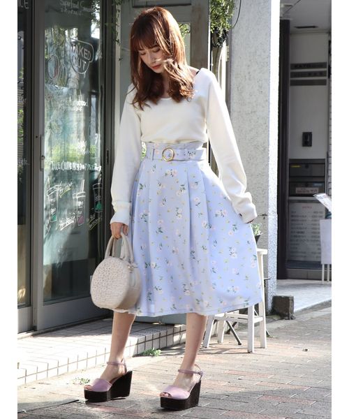 dazzlin（ダズリン）の「花柄ミディスカート（スカート）」 - WEAR