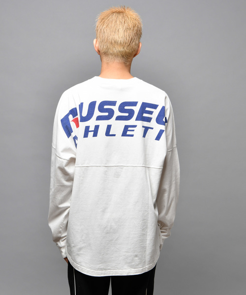 RUSSELL(ラッセル)の「【RUSSELL ATHLETIC】別注バットウィングプリントTシャツ(Tシャツ/カットソー・メンズ・ブラック/オフホワイト・M/L/XL)」の5枚目の写真