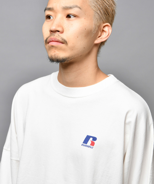 RUSSELL(ラッセル)の「【RUSSELL ATHLETIC】別注バットウィングプリントTシャツ(Tシャツ/カットソー・メンズ・ブラック/オフホワイト・M/L/XL)」の6枚目の写真