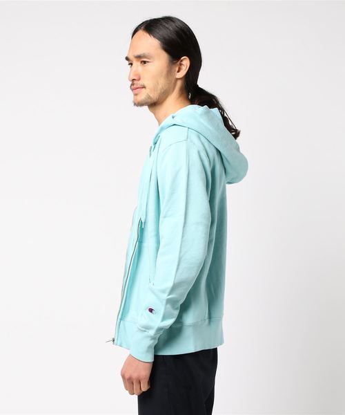Champion(チャンピオン)の「【Champion/チャンピオン】メンズ リバースウィーブジップスウェットパーカー(10oz)(パーカー・メンズ・ラベンダー/モカ/ミント/グレー×サックスブルー・X-LARGE/MEDIUM/LARGE)」の7枚目の写真