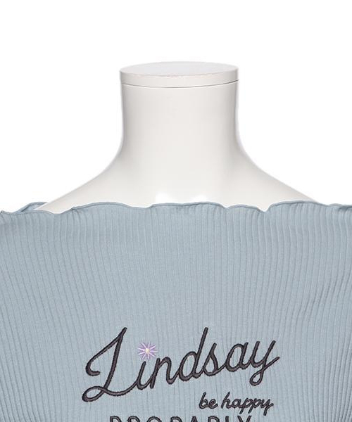 Lindsay(リンジィ)の「キャンディスリーブ テレコ長袖Tシャツ(Tシャツ/カットソー・キッズ・レッド/オフホワイト/サックスブルー・150/160)」の5枚目の写真