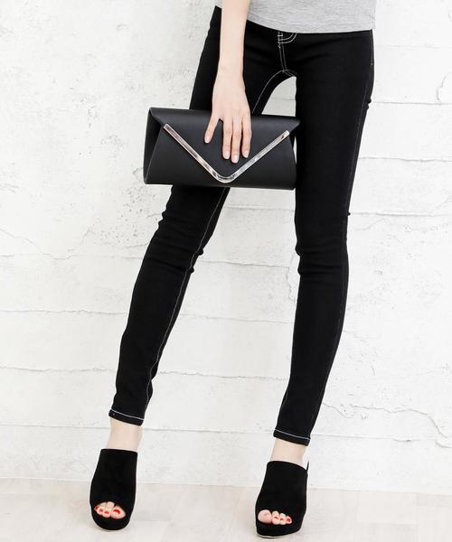 Girly Doll（ガーリードール）の「履き心地抜群のスキニーパンツ!!（デニムパンツ・レディース・ブラック/ホワイト/インディゴブルー/ワンウォッシュ/ダークインディゴブルー・M/S/XS/L/LL）」の9枚目の写真