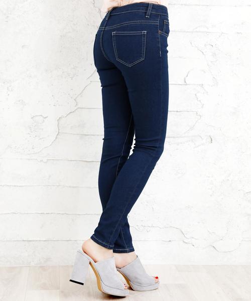 Girly Doll（ガーリードール）の「履き心地抜群のスキニーパンツ!!（デニムパンツ・レディース・ブラック/ホワイト/インディゴブルー/ワンウォッシュ/ダークインディゴブルー・M/S/XS/L/LL）」の20枚目の写真