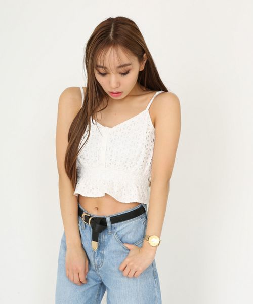 ENVYM(アンビー)の「Cotton Lace CA (キャミソール・レディース・ホワイト/ブラック/イエロー/オレンジ・FREE)」の11枚目の写真