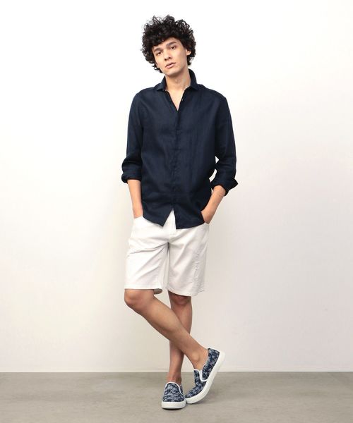 ARMANI EXCHANGE(アルマーニエクスチェンジ)の「【AXアルマーニ エクスチェンジ】リネンシャツ(シャツ/ブラウス・メンズ・ホワイト/ネイビー・LARGE/MEDIUM/SMALL/X-SMALL/X-LARGE)」の6枚目の写真