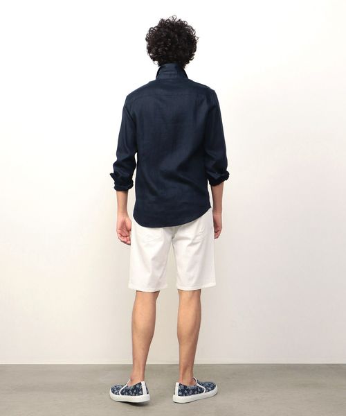 ARMANI EXCHANGE(アルマーニエクスチェンジ)の「【AXアルマーニ エクスチェンジ】リネンシャツ(シャツ/ブラウス・メンズ・ホワイト/ネイビー・LARGE/MEDIUM/SMALL/X-SMALL/X-LARGE)」の8枚目の写真
