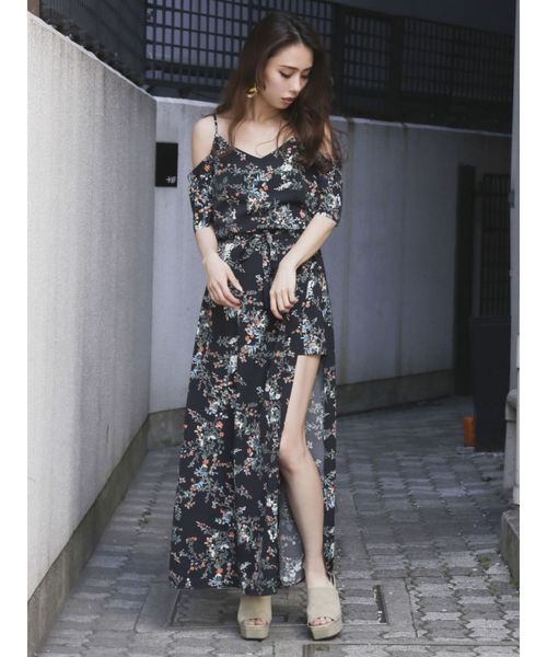 EMODA(エモダ)の「スリットレイヤーマキシワンピース(ワンピース・レディース・ブラック/ベージュ/その他・FREE)」の15枚目の写真