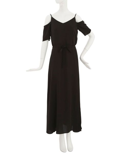 EMODA(エモダ)の「スリットレイヤーマキシワンピース(ワンピース・レディース・ブラック/ベージュ/その他・FREE)」の12枚目の写真