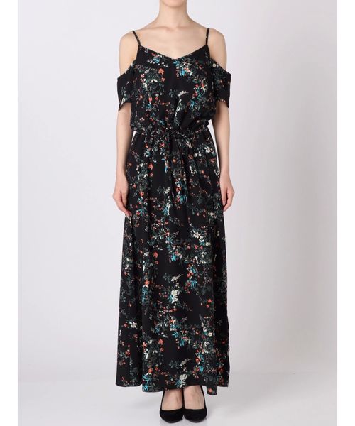 EMODA(エモダ)の「スリットレイヤーマキシワンピース(ワンピース・レディース・ブラック/ベージュ/その他・FREE)」の14枚目の写真