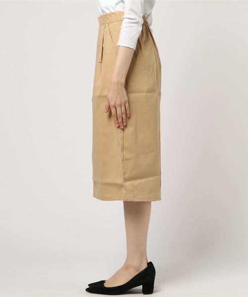 KOBE LETTUCE（コウベレタス）の「ミディアム丈バックスリットチノタイトスカート レディース ボトムス[M2156]神戸レタス（スカート・レディース・オフホワイト/マスタード/カーキ/ベージュ/ネイビー/レッド・FREE）」の7枚目の写真