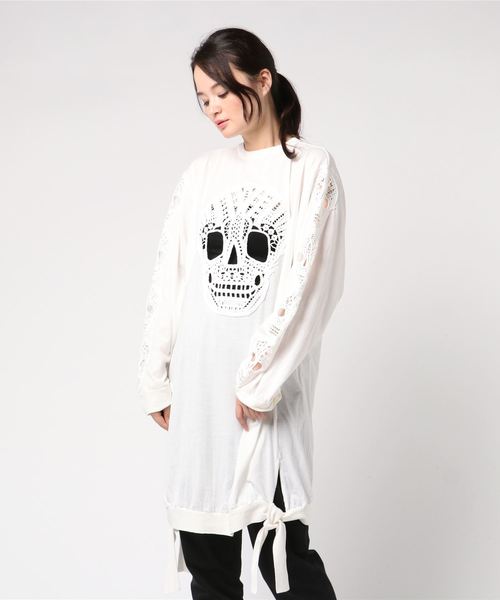 HYSTERIC GLAMOUR（ヒステリックグラマー）の「SKULL LACEプルオーバー