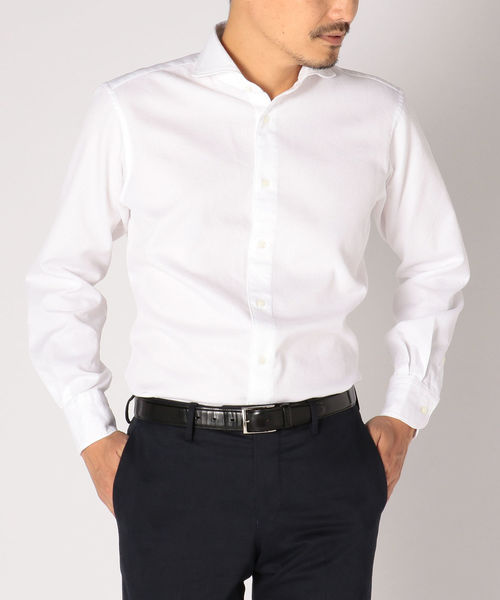 SHIPS(シップス)の「SD: ウォッシュド ワッフル ソリッド シャツ(ホワイト)(シャツ/ブラウス・メンズ・ホワイト・LARGE/SMALL/MEDIUM/X-LARGE)」の1枚目の写真