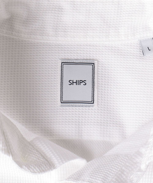 SHIPS(シップス)の「SD: ウォッシュド ワッフル ソリッド シャツ(ホワイト)(シャツ/ブラウス・メンズ・ホワイト・LARGE/SMALL/MEDIUM/X-LARGE)」の8枚目の写真