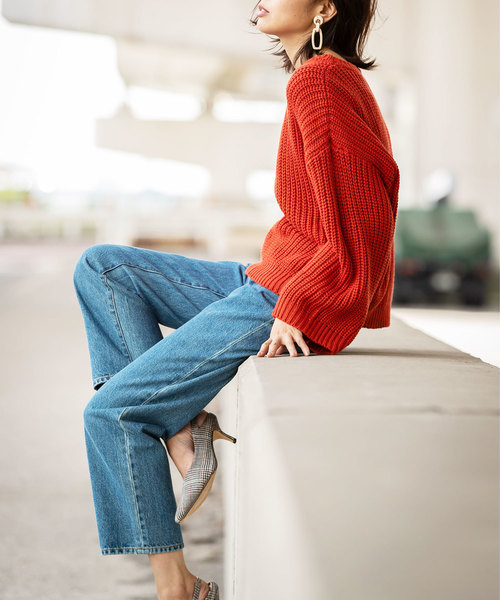 &. NOSTALGIA（アンドドットノスタルジア）の「ハイライズデニムパンツ（デニムパンツ・レディース・ブルー系その他/インディゴブルー・S/M/L）」の7枚目の写真