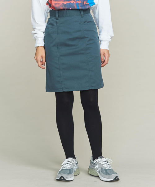 Dickies(ディッキーズ)の「【別注】<Dickies>ミニスカート ◆(スカート・レディース・ネイビー/オリーブ/ブラック・SMALL/MEDIUM)」の5枚目の写真