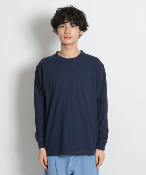 niko and...(ニコアンド)の「USAコットン無地ロンT(Tシャツ/カットソー・メンズ・ホワイト/ネイビー/イエロー/ブルー・MEDIUM/LARGE)」の9枚目の写真