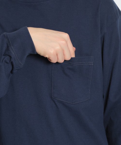 niko and...(ニコアンド)の「USAコットン無地ロンT(Tシャツ/カットソー・メンズ・ホワイト/ネイビー/イエロー/ブルー・MEDIUM/LARGE)」の13枚目の写真