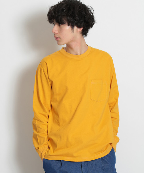 niko and...(ニコアンド)の「USAコットン無地ロンT(Tシャツ/カットソー・メンズ・ホワイト/ネイビー/イエロー/ブルー・MEDIUM/LARGE)」の19枚目の写真