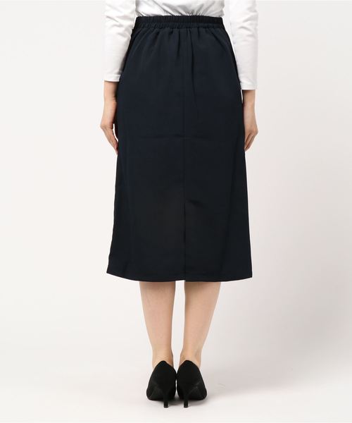 KOBE LETTUCE（コウベレタス）の「裾チュールアシンメトリータイトスカート＊レディース/ボトムス[M2345]神戸レタス（スカート・レディース・ベージュ/ネイビー/カーキ・FREE）」の5枚目の写真