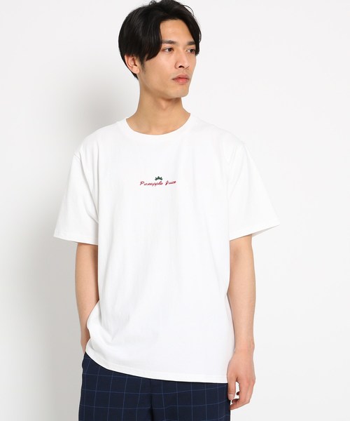 Web 一部店舗限定 アロハシャツブランドpineapple Juice別注 Usaコットン ロゴtシャツ