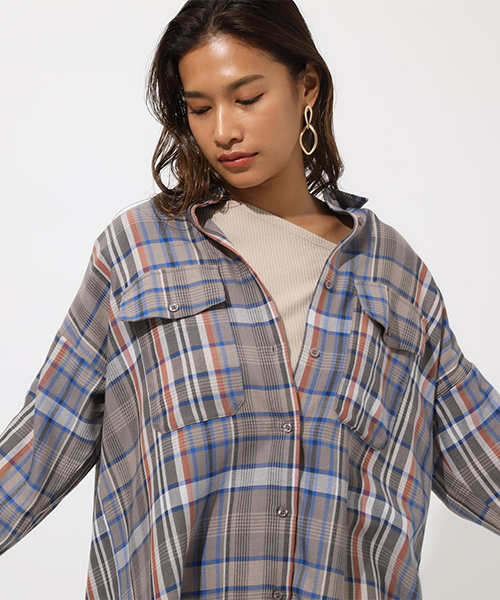 AZUL by moussy(アズールバイマウジー)の「CHECK SHIRT/チェックシャツ(シャツ/ブラウス・レディース・グレー系その他/ホワイト系その他/レッド系その他・FREE)」の19枚目の写真