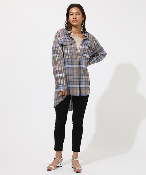 AZUL by moussy(アズールバイマウジー)の「CHECK SHIRT/チェックシャツ(シャツ/ブラウス・レディース・グレー系その他/ホワイト系その他/レッド系その他・FREE)」の18枚目の写真