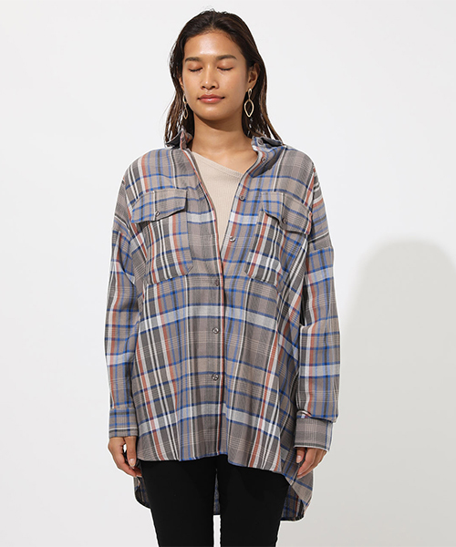 AZUL by moussy(アズールバイマウジー)の「CHECK SHIRT/チェックシャツ(シャツ/ブラウス・レディース・グレー系その他/ホワイト系その他/レッド系その他・FREE)」の17枚目の写真