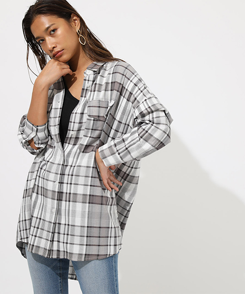 AZUL by moussy(アズールバイマウジー)の「CHECK SHIRT/チェックシャツ(シャツ/ブラウス・レディース・グレー系その他/ホワイト系その他/レッド系その他・FREE)」の11枚目の写真