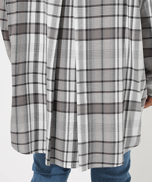 AZUL by moussy(アズールバイマウジー)の「CHECK SHIRT/チェックシャツ(シャツ/ブラウス・レディース・グレー系その他/ホワイト系その他/レッド系その他・FREE)」の5枚目の写真