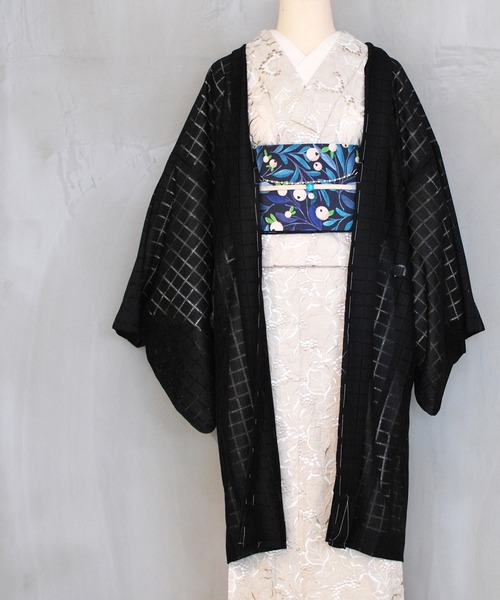 KIMONO MODERN(キモノモダン)の「レースの薄羽織-coolな淑女のためのチュールレース-マスカレード(和装小物)」|ブラック