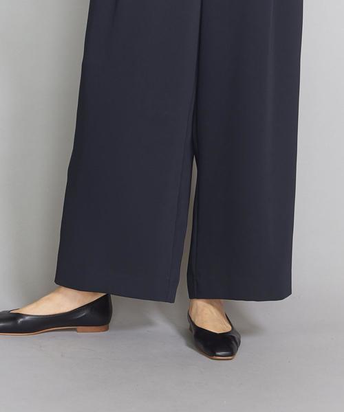 BEAUTY&YOUTH UNITED ARROWS(ビューティーアンドユースユナイテッドアローズ)の「BY ダブルクロスタックワイドパンツ/ライナー付き -ウォッシャブル-о(その他パンツ・レディース・ネイビー/モカ/ダークブラウン・MEDIUM/SMALL/LARGE)」の17枚目の写真