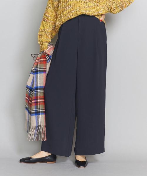 BEAUTY&YOUTH UNITED ARROWS(ビューティーアンドユースユナイテッドアローズ)の「BY ダブルクロスタックワイドパンツ/ライナー付き -ウォッシャブル-о(その他パンツ・レディース・ネイビー/モカ/ダークブラウン・MEDIUM/SMALL/LARGE)」の15枚目の写真